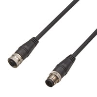 GS-P8CC3 - สายเคเบิลสำหรับรุ่นชนิดคอนเนคเตอร์ M12 สำหรับต่อขยาย ชนิดมาตรฐาน(8 ขา) 3 ม.